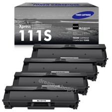 4 Pack MLT-D111S Toner Cartridge Black For Samsung Xpress M2020W M2070FW Printer