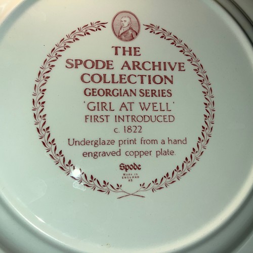 5 SPODE Red Pink Archive Collection Georgian Series DINNER Plates Botanical WELL - Picture 5 of 11