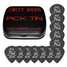 12 x Dunlop Gator Grip Jazz 1.40mm Guitar Picks / Plectrums In A Handy Pick Tin