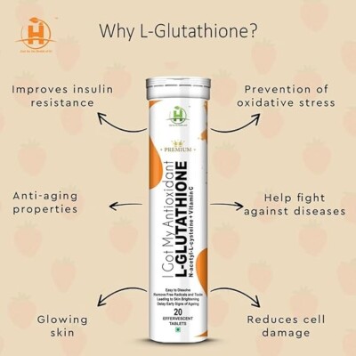 glutathione iv results time Healthy Nutrition - Just for the Health of it L-Glutathione 600Mg 20 Tablet  FS