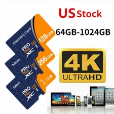 128GB 256GB 1TB Micro SD Card Memory Card TF Card with Free Adapter High Speed