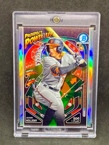 Jackson Holliday RARE ROOKIE REFRACTOR INVESTMENT CARD SSP BOWMAN CHROME ORIOLES