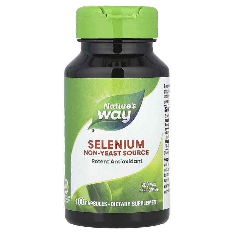 Nature's Way, Selenium, 200 mcg, 100 Capsules