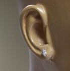 New 14k white gold .89ct marquise diamond stud earrings  Natural — photo 7
