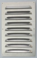 Wetterschutzgitter LüFtungsgitter Aluminium Natur 50 X 25 Cm Mit Fliegendraht
