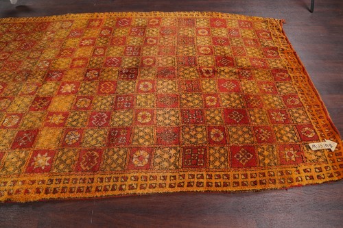 Geometric Vegetable Dye Hand-knotted Authentic Moroccan Berber Oriental Rug 6x10 - Picture 9 of 12