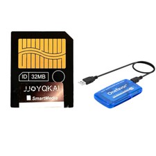 JJOYQKAI Smartmedia Card 32MB SM Card Memory Card + USB Card Reader Adapter