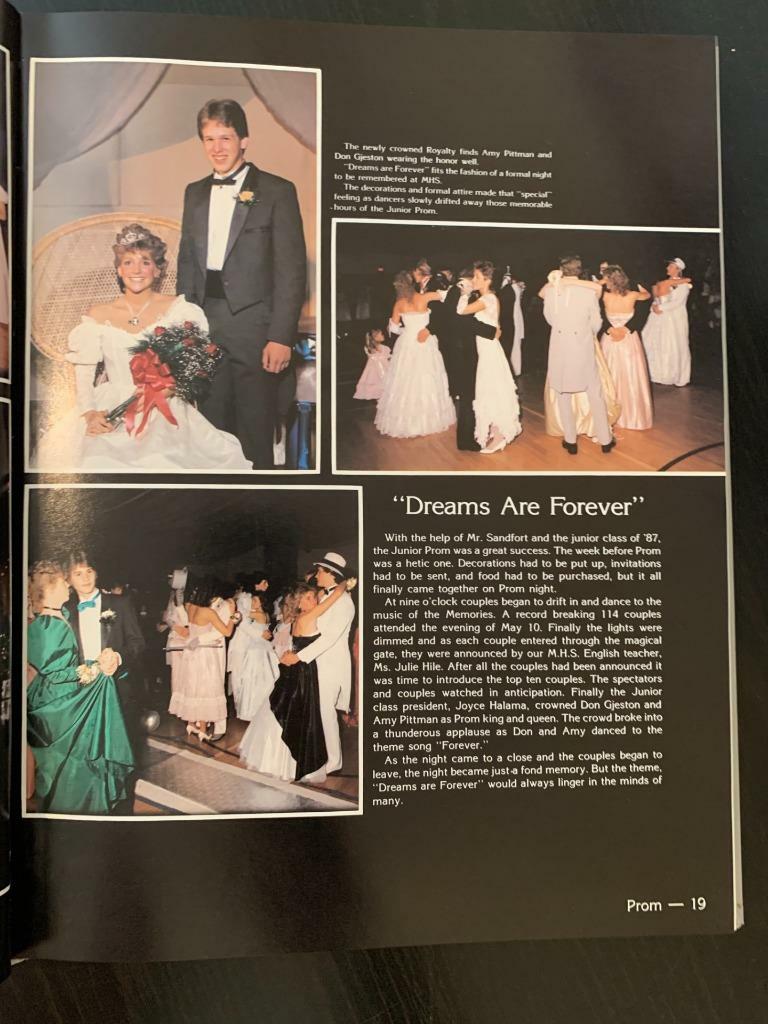 Menomonie High School Yearbook 1987 "Menomin" 87 Menomonie, Wisconsin