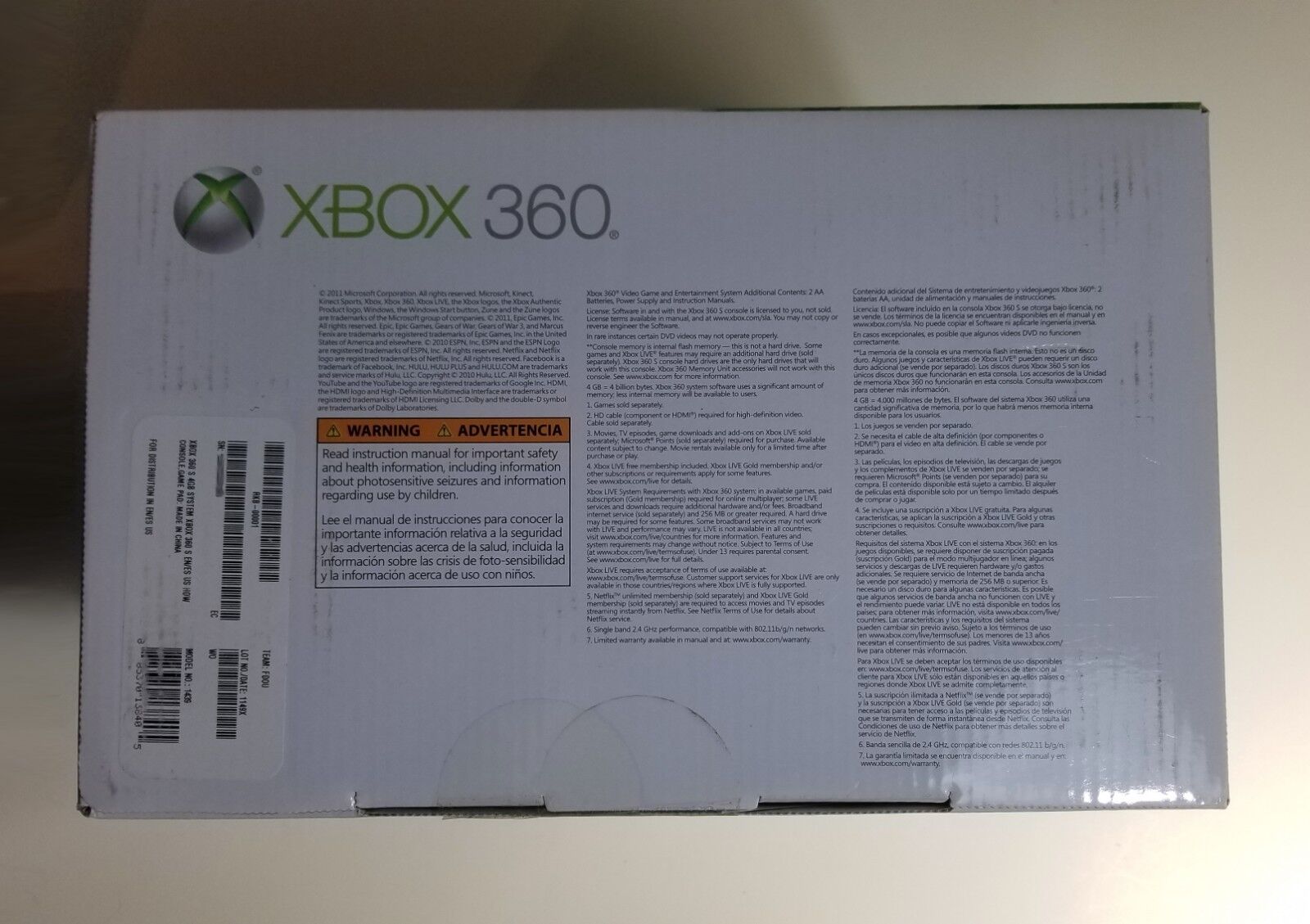 Video game - Microsoft Xbox 360 E Arcade (4GB / Peggle 2) - Preto -  L9V-00044 / 1538 - waz