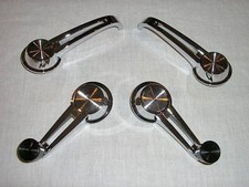 1962 1963 1964 Chevy Nova Chrome Window Door Handle Set W Black Knob Chevrolet