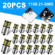 20x 1156 1141 1003 21-SMD LED RV Camper Trailer Interior Light Bulbs Super White
