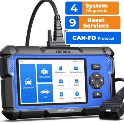 🔥2026 TOPDON AD600S OBD2 Scanner Engine ABS SRS SAS AT TPMS EPB Diagnostic Tool