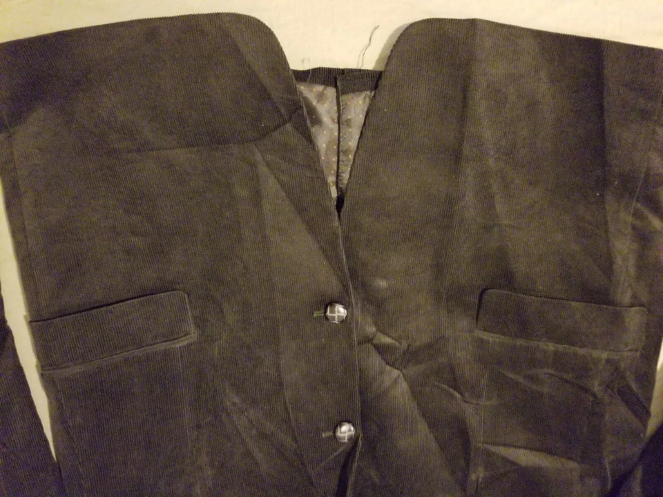 Mens Polo Ralph Lauren Corduroy Jacket Chaps 46L Long Blazer Brown Cotton - Image 3 of 4