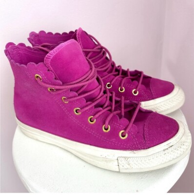Converse Chuck Taylor All Stars High Top Scallop Edge Pink Suede