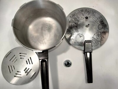 #ad Presto Deluxe 4 Qt Pressure Cooker w Decorative FARM LID Made USA MCM $20.66