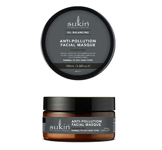 Oil Balancing Charcoal Blackhead Remover Facial Mask Sukin Anti Pollution 100ml - Image 2 of 4