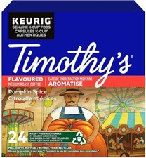 Timothy's Pumpkin Spice Coffee 24 to 144 Keurig K cups Pick Any Size FREE SHIP