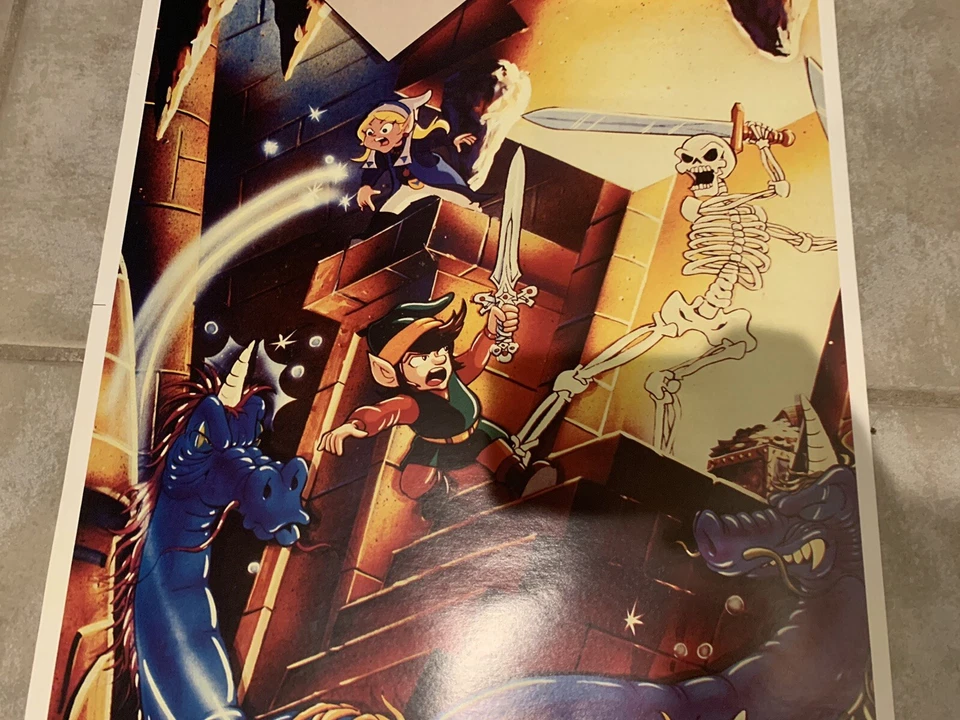 Vintage 1989 Zelda Poster Print Nintendo Stalfos & Glecook RARE UNOFFICIAL 17x23 - Image 3 of 4