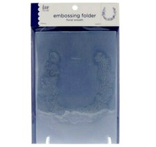 Floral Wreath 5x7" Embossing Folder by Love Nicole NEW 