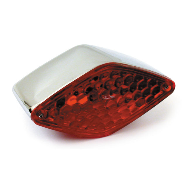 MCS DIAMOND MOTORCYCLE TAILLIGHT CHROME GREAT CUSTOM LIGHT
