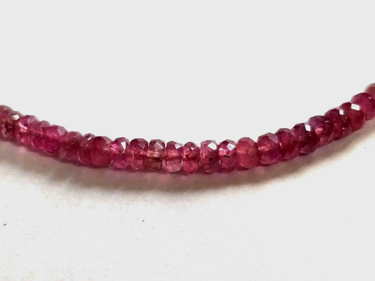 Rubellite Pink Tourmaline 4 mm Round loose Beads 5