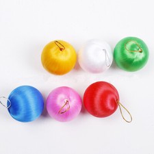 Christmas Tree Colour Silk Ball Decorations Baubles Assorted 18Pcs Color Random