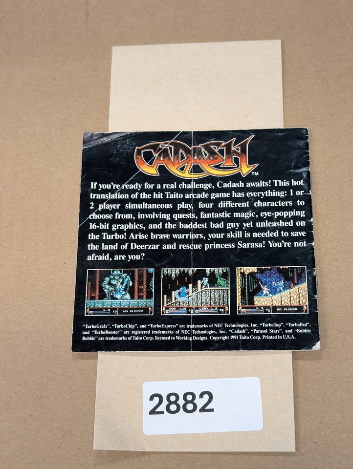 Parasol Stars - Turbo Grafx - Manual Only **NO GAME! - Image 2 of 2