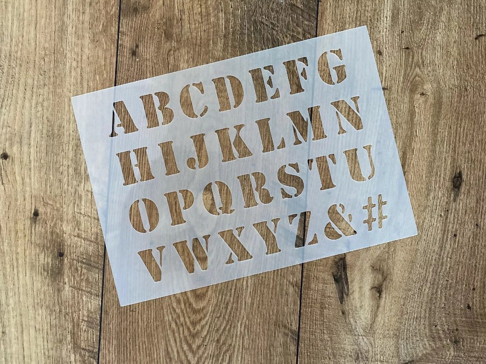 Sten Text Personalised Text Stencil - choose font and text -Paint or Spray - Free ...