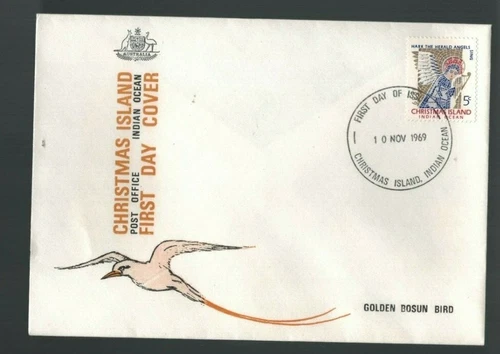 1969 CHRISTMAS ISLAND  INDIAN OCEAN CHRISTMAS 5c FDC