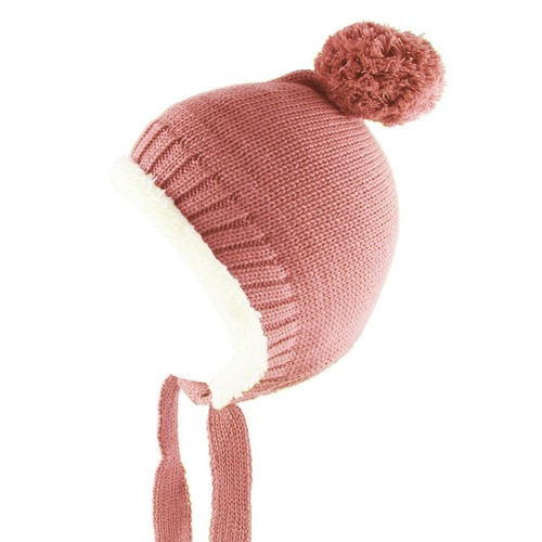 Pom Pom Crochet Knit Faux Fur Trapper Beanie Warm Winter Ski Hat Men's Women's - Picture 3 of 8
