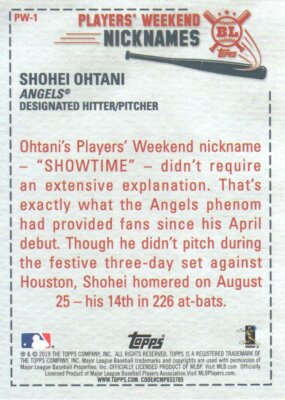 【大谷翔平 SHOWTIME】2019 Players Weekend Shohei Ohtani Showtime 2019 Players Weekend | eBay