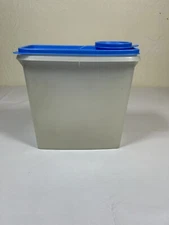 Tupperware Cereal Container with Lid 469-15 and 471-12 Clear & Dark Blue Lid
