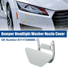 Left Headlight Washer Spray Nozzle Cover Cap Fit for BMW 5 Series F10 White