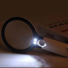 LED Light 45X Handheld Magnifier Reading Magnifying Glass Lens Jewelry Loupe