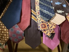 LOT 11 Vintage Polyester And Acetate Ties Many Wide Cosplay Classic