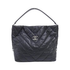 Chanel Shoulder Bag Calf Women Black One Size