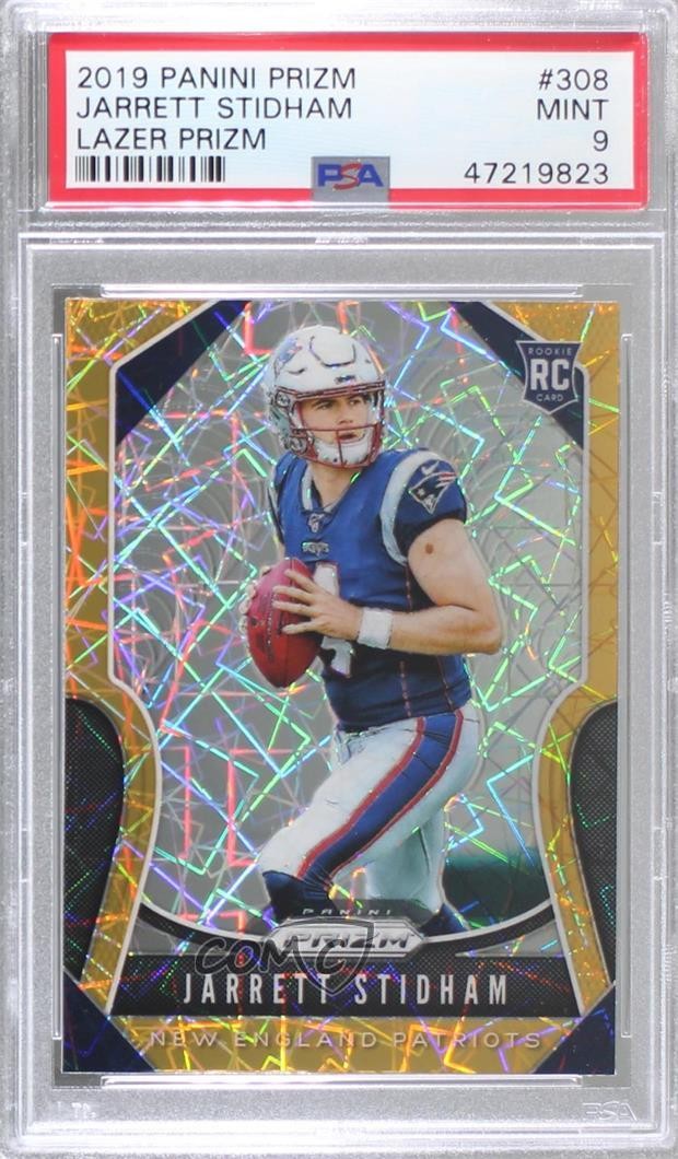 2019 Panini Prizm Rookies Lazer Prizm Jarrett Stidham #308 PSA 9 MINT 2l4