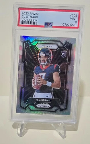 2023 Panini Prizm CJ STROUD *ROOKIE SILVER PRIZM VARIATION* #302 graded PSA 9