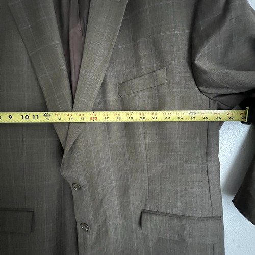Traje Chaqueta de Lana Lauren Ralph Lauren Para Hombre Cuadros Ventana Talla 54L Marrón - Imagen 6 de 9