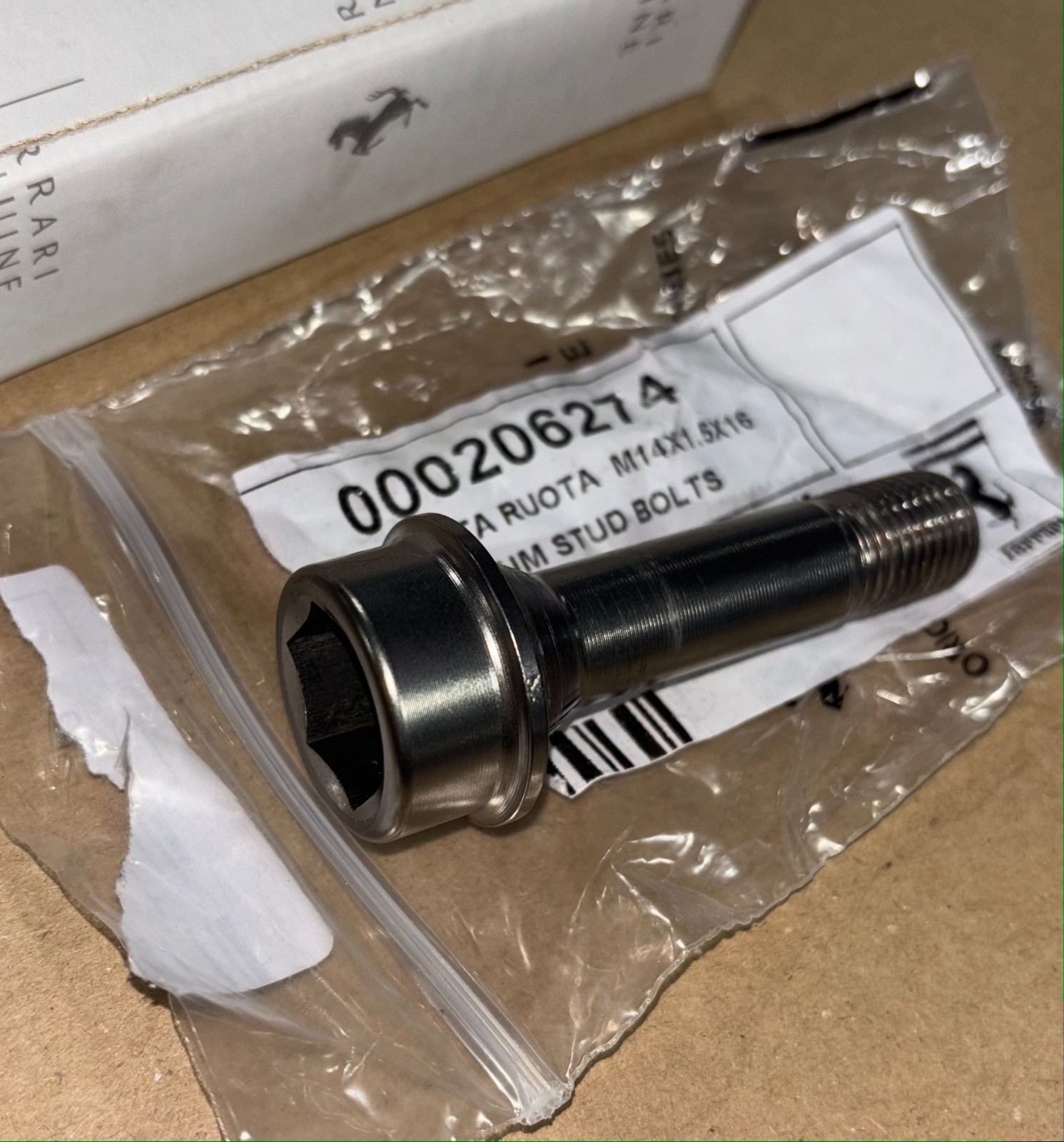 Ferrari 360 F430 458 599 F12 F8 SF90 812 488 296 Titanium Wheel Stud OEM M14x1.5
