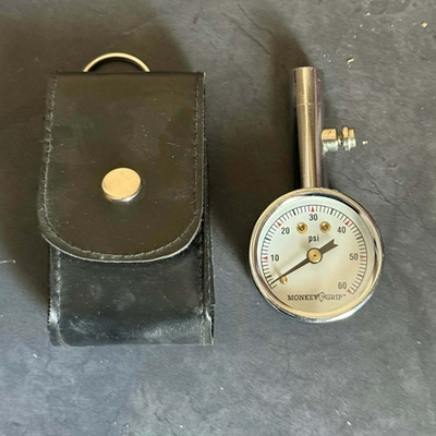 #ad Monkey Grip Tire Pressure Gauge 0 60 PSI Dial Analog Handheld with Pouch $19.99