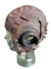 WW2 RAF Royal Air Force Type C Flying Helmet USAAF Size 3, Named & Squadron