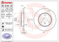 2Er-Pack - Bremsscheibe 08.8163.21 Brembo FüR Smart
