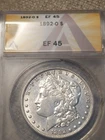 1892-O Morgan Silver Dollar, ANACS XF 45, Great Luster and Surfaces