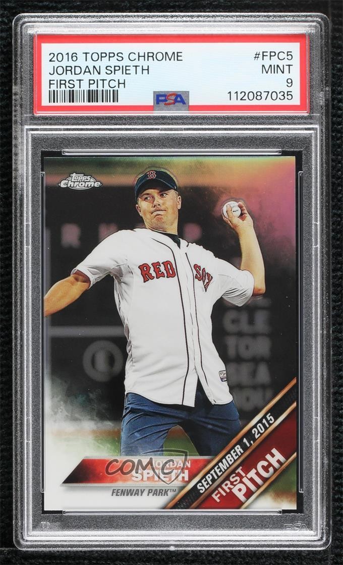 2016 Topps Chrome First Pitch Jordan Spieth #FPC-5 m1k view 1