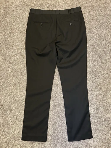 H&M Men's Slim Fit Side Stripes Chino Dress Black Pants Adjustable Size 36 R - Picture 10 of 17
