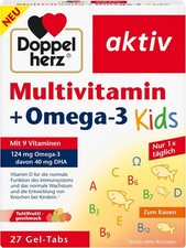 Doppelherz Multivitamin + Omega-3 Kids - mit Tuttiftruttigeschmack Orange