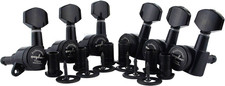 Guitar Locking Tuners 6 for Left - 1:18 for ST TL SG LP Black