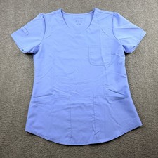Scrubstar Premium Scrub Top Women's S Small Short Sleeve Ciel Blue WM03T918