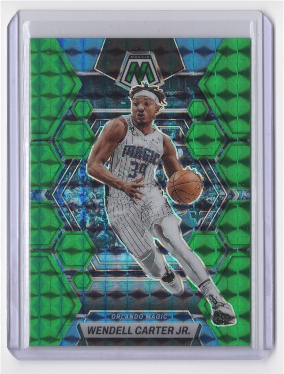2022-23 Panini Mosaic Green Wendell Carter Jr Orlando Magic #174 NBA Card